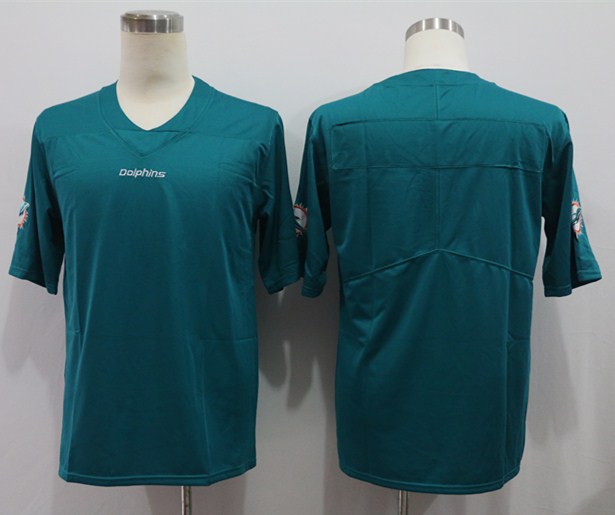 Mens Miami Dolphins Blank Nike Aqua Vapor Limited Team  Jersey