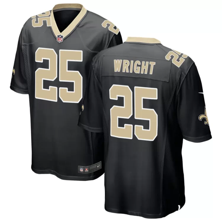 Mens New Orleans Saints #25 Rejzohn Wright Nike Black Vapor F.U.S.E Limited Jersey