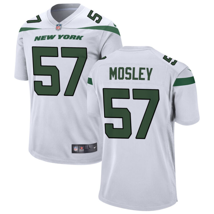 Men's New York Jets #57 C.J. Mosley Nike White Vapor Limited Jersey