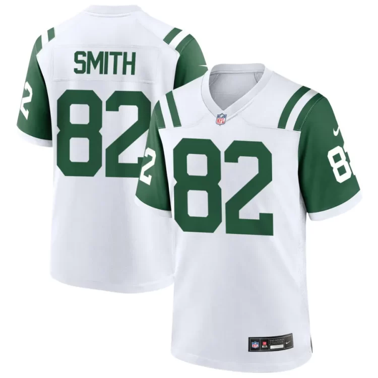 Men's New York Jets #82 Arian Smith White Alternate Classic Limited Jersey