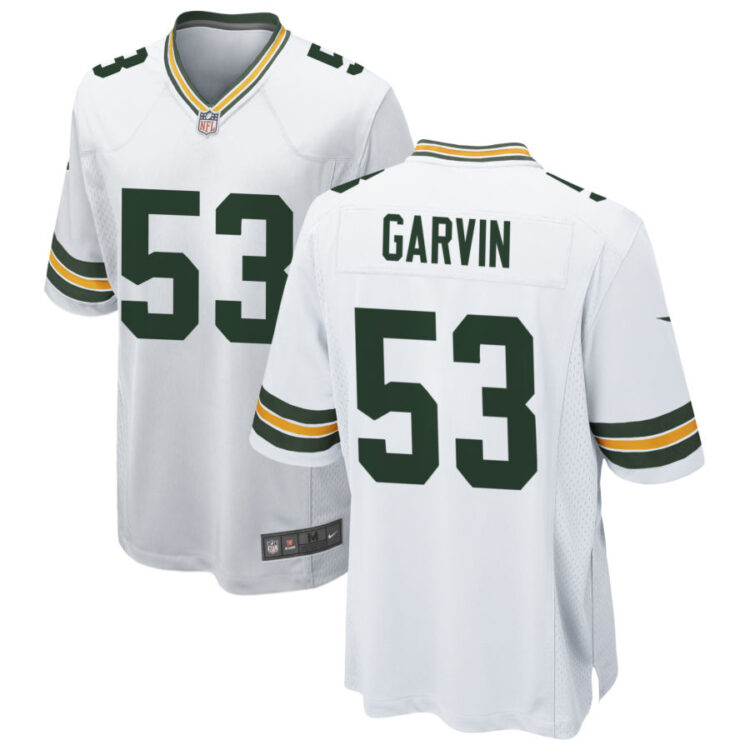 Mens Green Bay Packers #53 Jonathan Garvin Nike White Vapor Limited Player Jersey