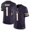 Men's Minnesota Vikings #1 Bud Grant Deep Purple 2026 F.U.S.E. Rivalries Collection Limited Stitched Football Jersey
