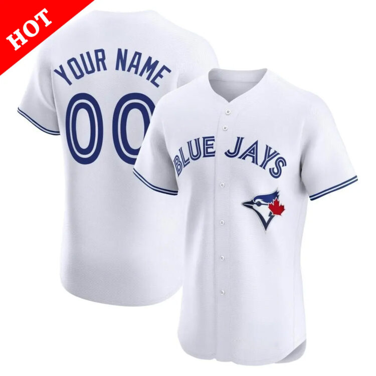 Custom Men/Women/Youth Blue Jays Stitched White Jersey
