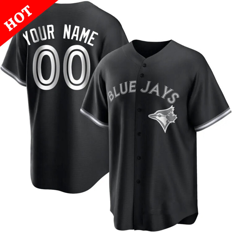 Custom Men/Women/Youth Blue Jays Stitched Jersey Black