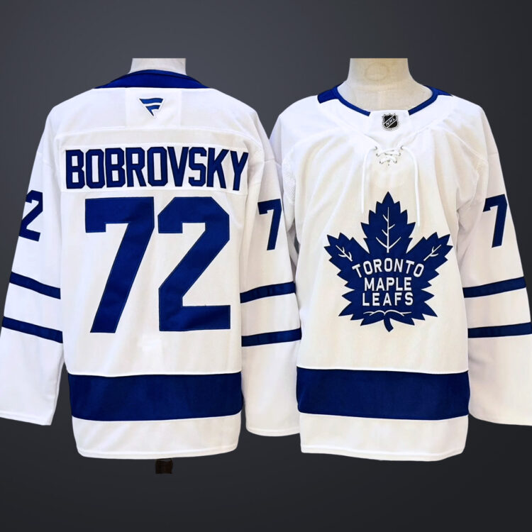 Men’s Toronto Maple Leafs #72 Sergei Bobrovsky White Stitched Jersey
