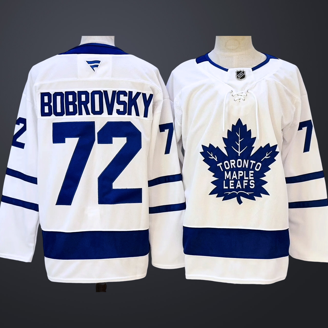 Men’s Toronto Maple Leafs #72 Sergei Bobrovsky White Stitched Jersey