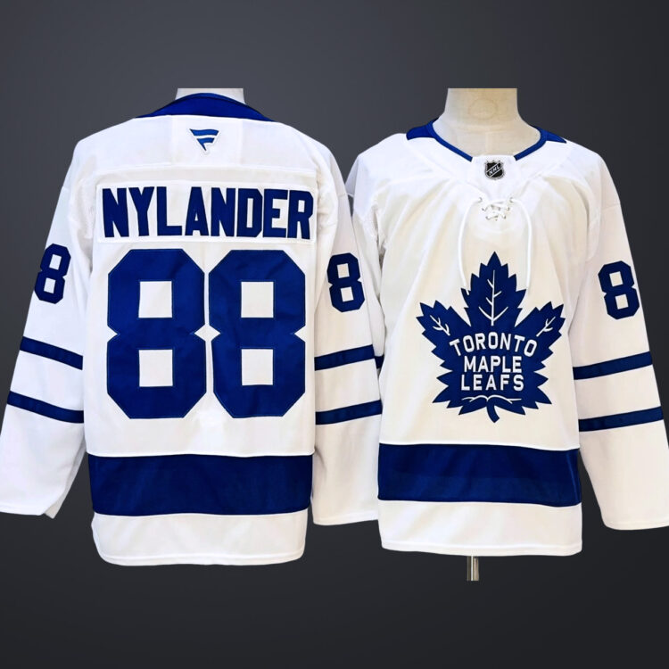 Men’s Toronto Maple Leafs William Nylander #88 White Stitched Jersey