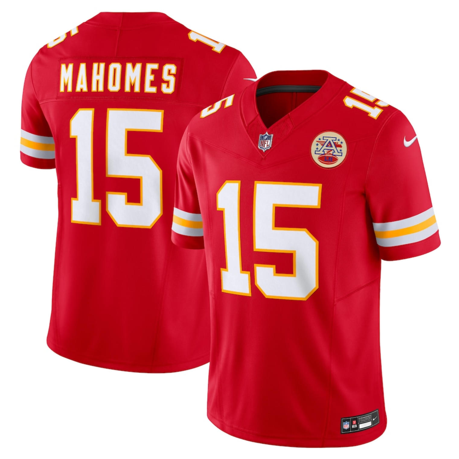 Men's Kansas City Chiefs #15 Patrick Mahomes Red Nike 2023 Vapor F.U.S.E. Limited Jersey