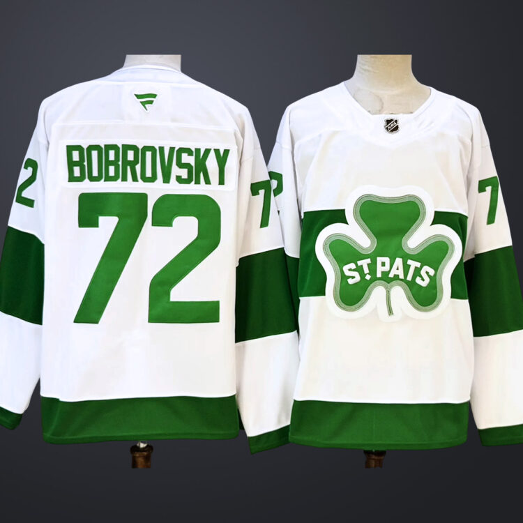 Men's Toronto Maple Leafs #72 Sergei Bobrovsky Stitched Stpats Hockey Jersey