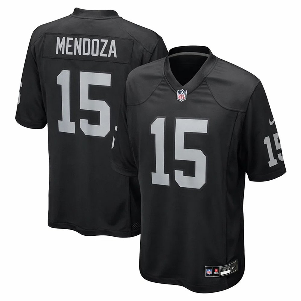 Men's Las Vegas Raiders #15 Fernando Mendoza Nike Black Vapor F.U.S.E. Limited Jersey