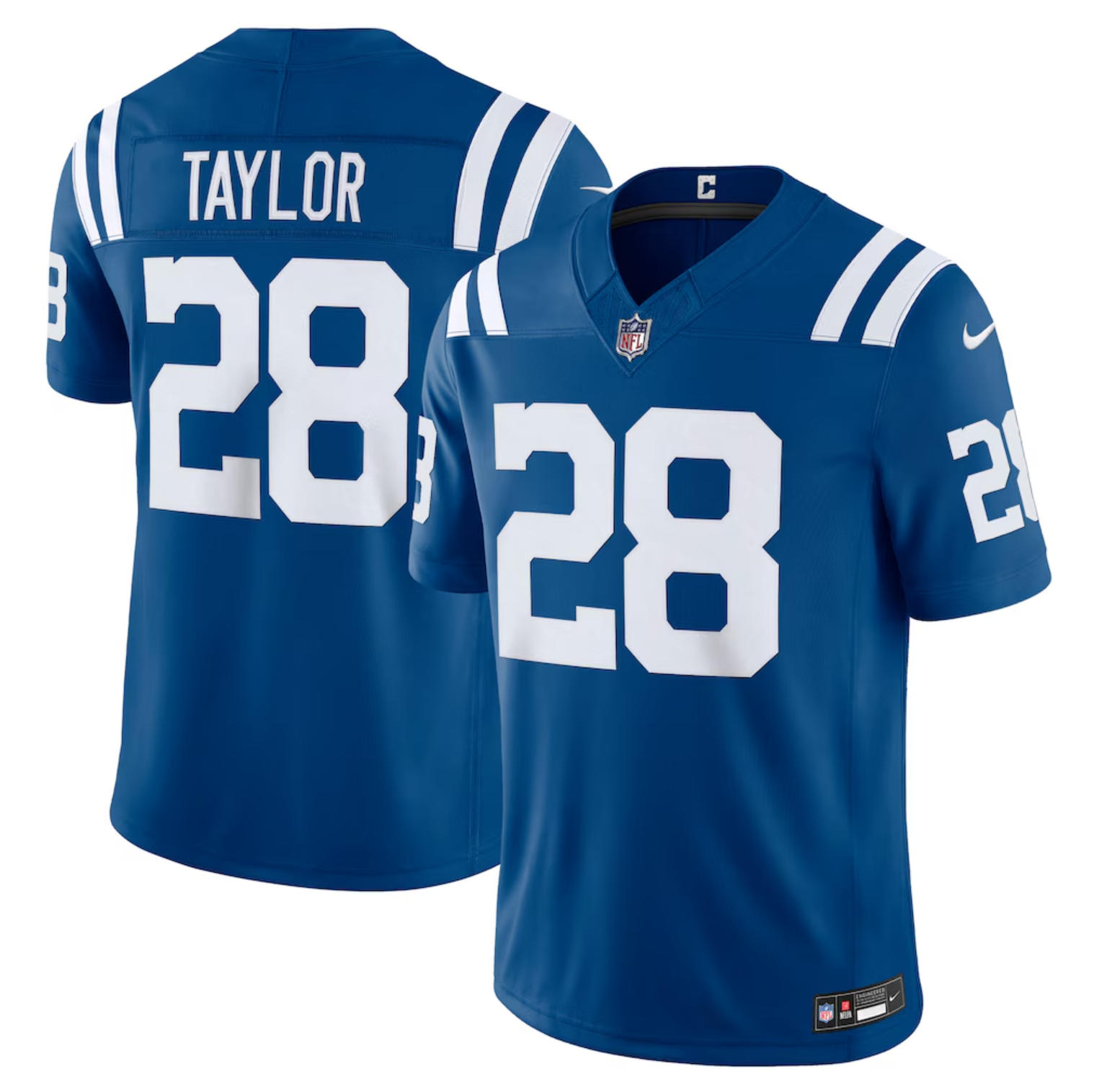 Men's Indianapolis Colts #28 Jonathan Taylor Nike Royal Vapor F.U.S.E. Limited Jersey