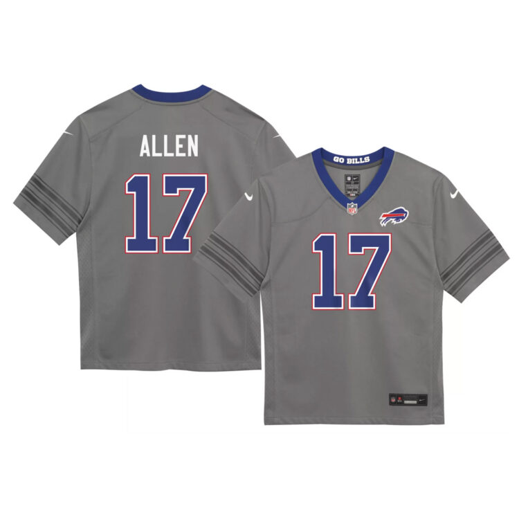 Youth Buffalo Bills #17 Josh Allen Gray Nickel City Vapor F.U.S.E. Limited Jersey