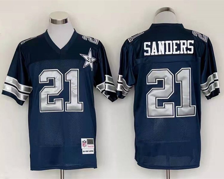 Men's Dallas Cowboys Deion Sanders Mitchell & Ness Navy Legacy Jersey