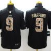 Men's Detroit Lions #9 Matthew Stafford Black Jersey