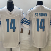 Men's Detroit Lions Amon-Ra St. Brown #14 White Jersey