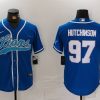 Men's Detroit Lions Aidan Hutchinson #97 Blue Jersey