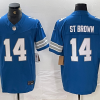 Men's Detroit Lions Amon-Ra St. Brown #14 Blue Vapor F.U.S.E. Limited Jersey
