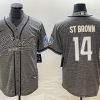 Men's Detroit Lions Amon-Ra St. Brown #14 Gray Jersey Joint Edition