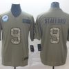Men's Detroit Lions Matthew Stafford #9 Brown Jersey