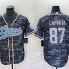 Men's Detroit Lions Sam LaPorta #87 Grey Camouflage Jersey Joint Edition