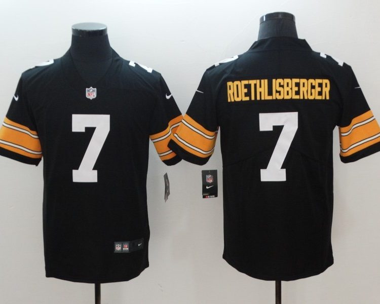 Men's Pittsburgh Steelers #7 Ben Roethlisberger Black Jersey