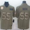 Men's Pittsburgh Steelers Devon Bush Jr. #55 Brown Jersey