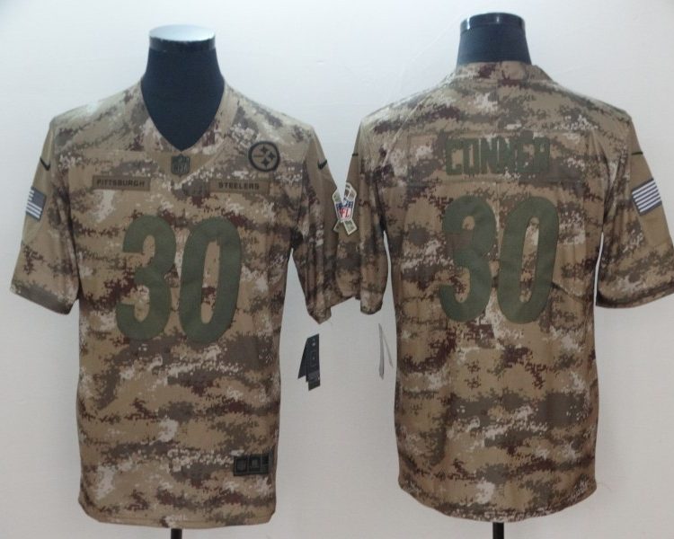 Men's Pittsburgh Steelers James Conner #30 Camouflage Jersey