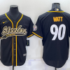 Men's Pittsburgh Steelers T.J. Watt #90 Black Jersey Joint edition