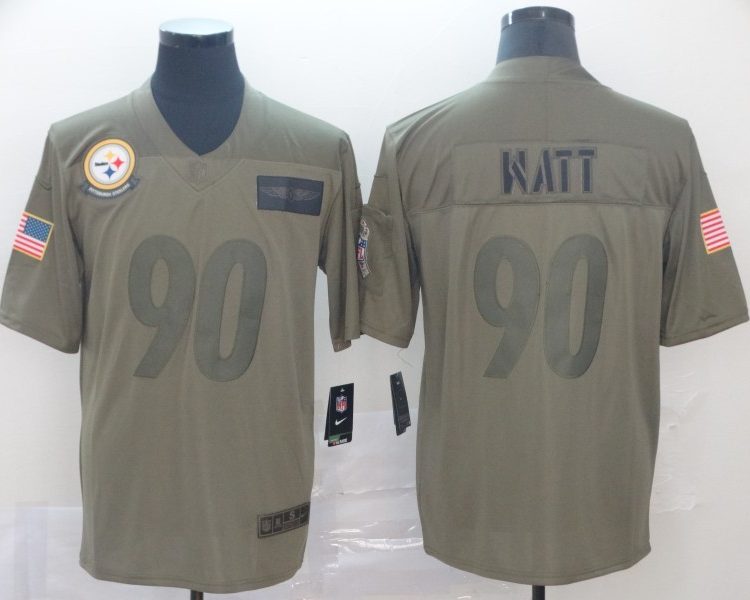 Men's Pittsburgh Steelers T.J. Watt #90 Brown Jersey