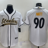 Men's Pittsburgh Steelers T.J. Watt #90 White Jersey Joint edition