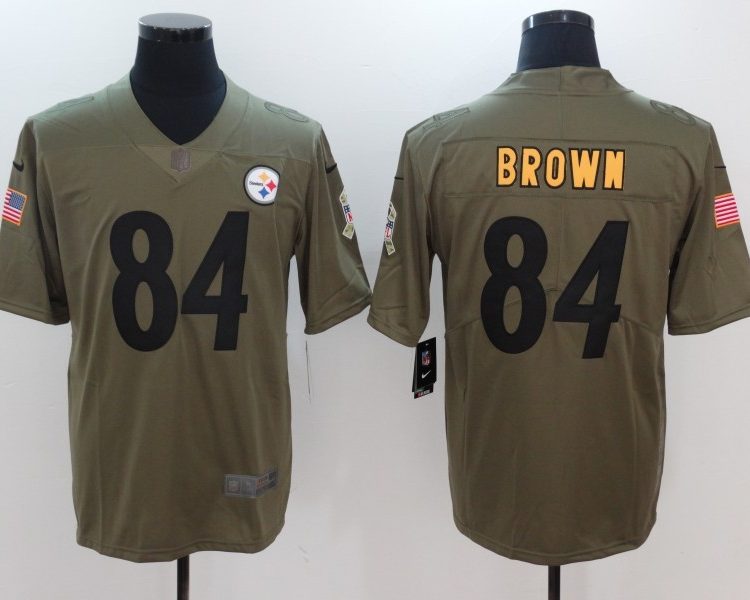 Men's Pittsburgh Steelers Antonio Brown #84 Brown Jersey
