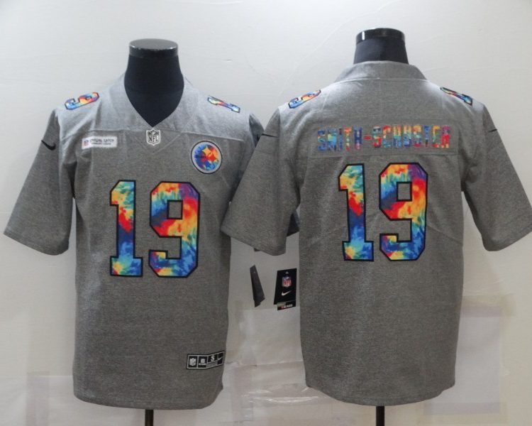 Men's Pittsburgh Steelers JuJu Smith-Schuster #19 Gray Jersey