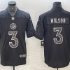 Men's Pittsburgh Steelers Russell Wilson #3 Black RFLCTV Limited Jersey