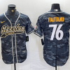 Men's Pittsburgh Steelers Troy Fautanu #76 Grey Camouflage Jersey