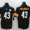 Men's Pittsburgh Steelers Troy Polamalu #43 Black Jersey