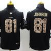 Men's Detroit Lions Calvin Johnson #81 Black Jersey