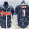 Men's Cincinnati Bengals Ja'Marr Chase #1 Grey Camouflage Jersey