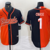 Men's Cincinnati Bengals Ja'Marr Chase #1 Orange/Black Jersey Joint Edition