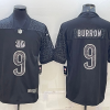 Men's Cincinnati Bengals Joe Burrow #9 Black RFLCTV Limited Jersey