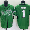 Men's Philadelphia Eagles Jalen Hurts #1 Kelly Green Jersey Joint Edition