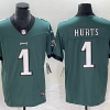 Men's Philadelphia Eagles Jalen Hurts #1 Midnight Green Jersey