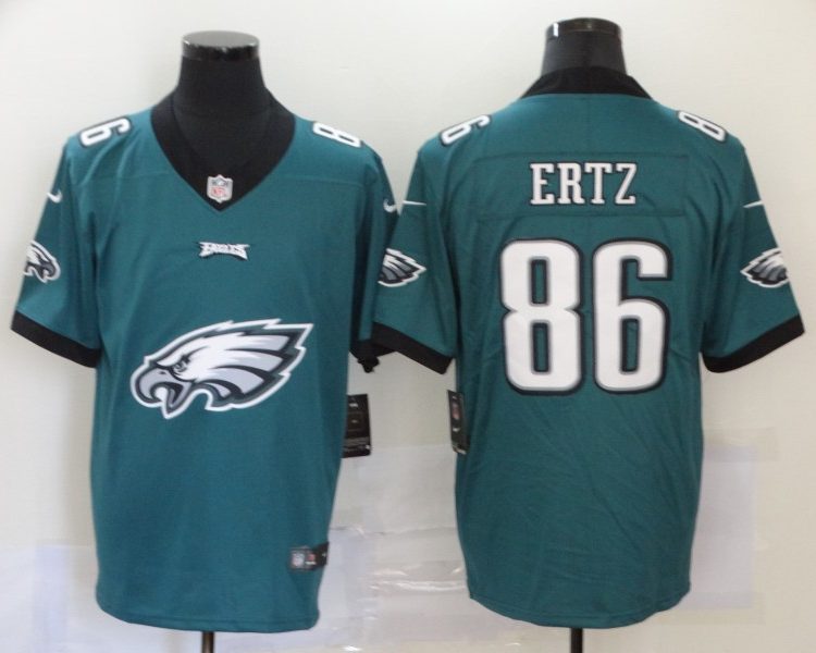 Men's Philadelphia Eagles Zach Ertz #86 Midnight Green Jersey