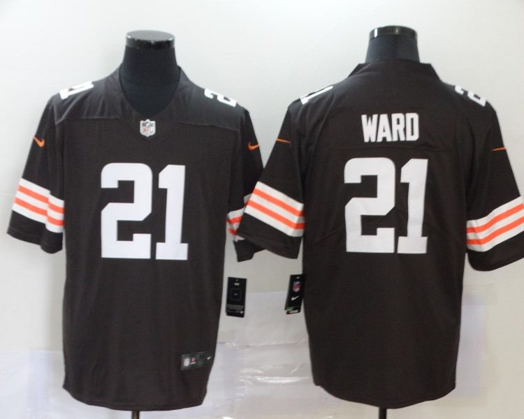 Men's Cleveland Browns Denzel Ward #21 Brown Jersey