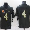 Men's Cleveland Browns Deshaun Watson #4 Black Authentic Jersey