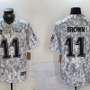 Men's Philadelphia Eagles A.J. Brown #11 Arctic Camo 2024 Salute to Service Limited Jersey