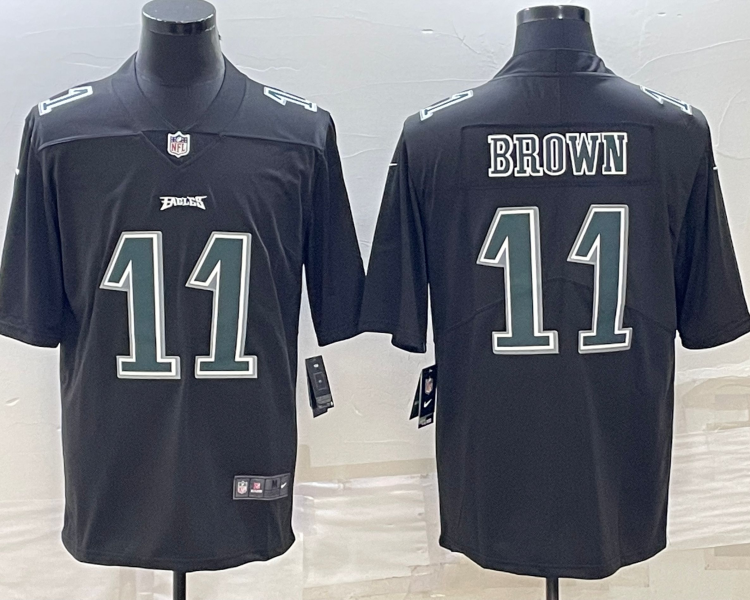 Men's Philadelphia Eagles A.J. Brown #11 Black Jersey