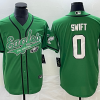 Men's Philadelphia Eagles D'Andre Swift #0 Kelly Green Jersey Joint Edition