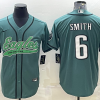 Men's Philadelphia Eagles DeVonta Smith #6 Midnight Green Jersey Joint Edition