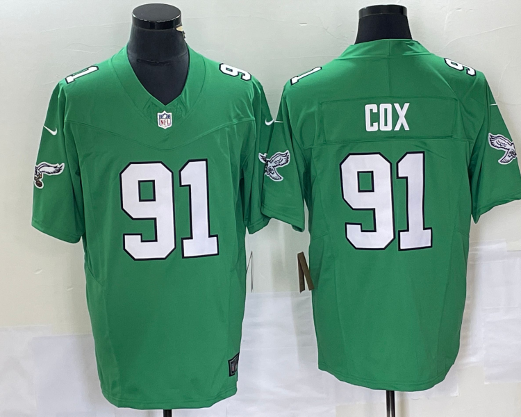 Men's Philadelphia Eagles Fletcher Cox #91 Kelly Green Jersey