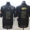 Men's Philadelphia Eagles Jalen Hurts #2 Black Team Jersey